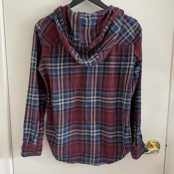 Garage Hooded Plaid Shirt - Picture 3 of 3